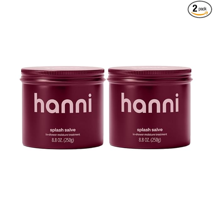 HANNI Splash Salve Body Mask, In-Shower Moisturizer with Coconut, Jojoba, Shea Butter & Glycerin, Deep Conditioning for All Skin Types, 250 mL / 8.8 oz (Pack of 2)