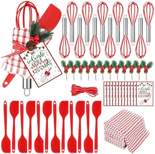 Qinyoung 60pcs/12sets Christmas Baking Gift Set with Whisk Spatula