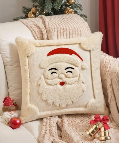 Faux Fur Christmas Pillow Covers 20x20 Set of 2