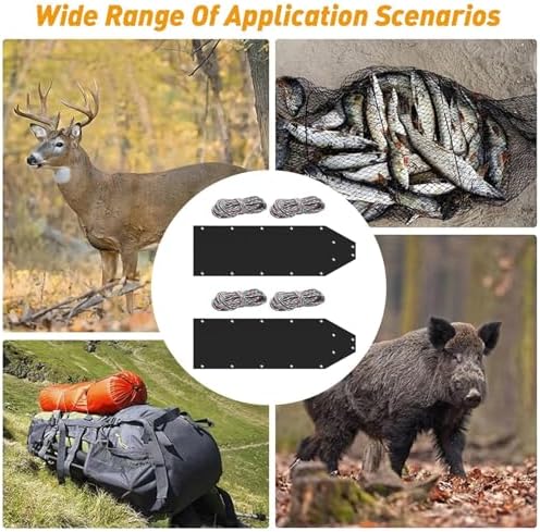 Deer Drag Sled - Deer Cart Game Hauler, Hunting Deer Cart I Rugged Deer Cart Game Hauler, Heavy Duty Dead Firewood Sled Hunting Gear and Accessory Consignments Good for Snow and Ice Pulling(B: 2Pcs pa