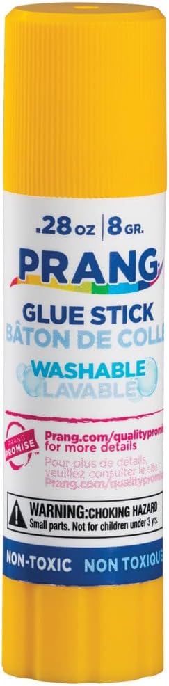Prang Washable Glue Stick, Clear, 0.28 oz., 60 Count