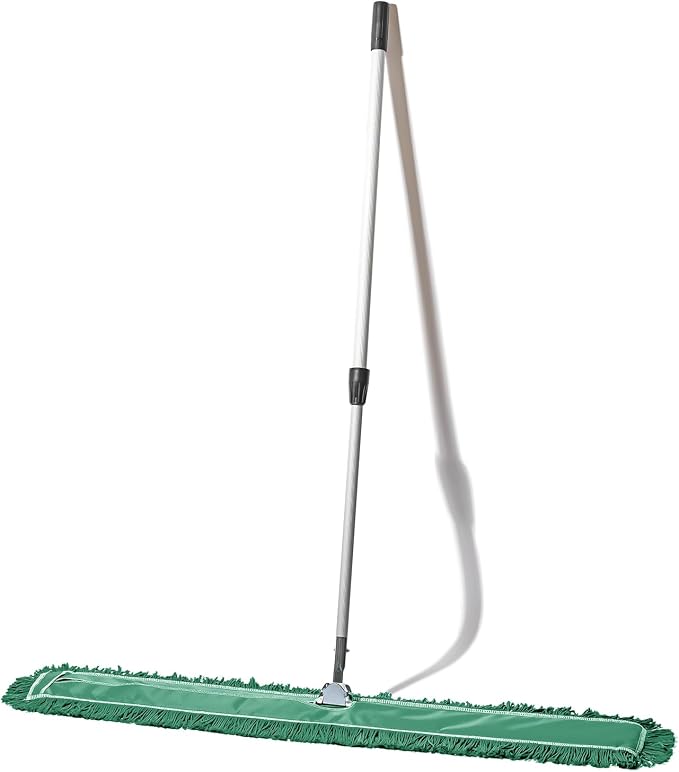 48 Inch Green Commercial Dust Mop & Floor Sweeper with Extendable Handle – Mop for Hardwood, Tile, and Concrete Floor Cleaning