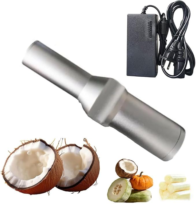 Professional Electric Sugarcane Peeler, Stainless Steel Coconut Cutter Tools, Simple And Easy To Use, Speed 6000~12000RPM, for Coconut Winter Claw Pineapple