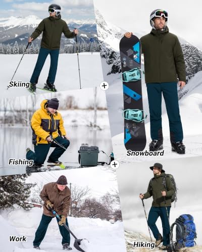 33,000ft Mens Snow Ski Pants Waterproof Insulated Snowboard for Winter