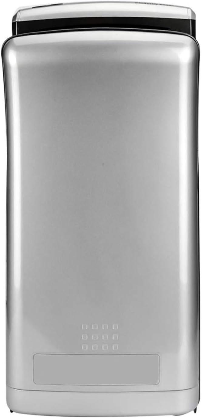 HEPA Filtered Vertical Hand Dryer 1800W Dual Blade Air Commercial Hand Dryers for Bathrooms Automatic High-Speed Jet Flow Wall Mounted Silver