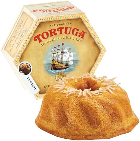 TORTUGA Caribbean Coconut Rum Cake - 32 oz Rum Cake - The Perfect Premium Gourmet Gift for Gift Baskets, Parties, Holidays, and Birthdays