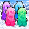 Leitee 4 Pack 45" Snow Sleds for Adults, Portable Foam Toboggan