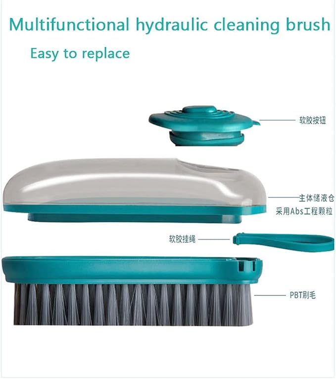Multifunctional Cleaning Brush Portable Plastic Clothes Shoes Hydraulic Hands Kitchen Bathroom