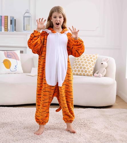 SimZoo Kids Animal Onesie Pajamas Halloween Costumes Cosplay 4-13Y