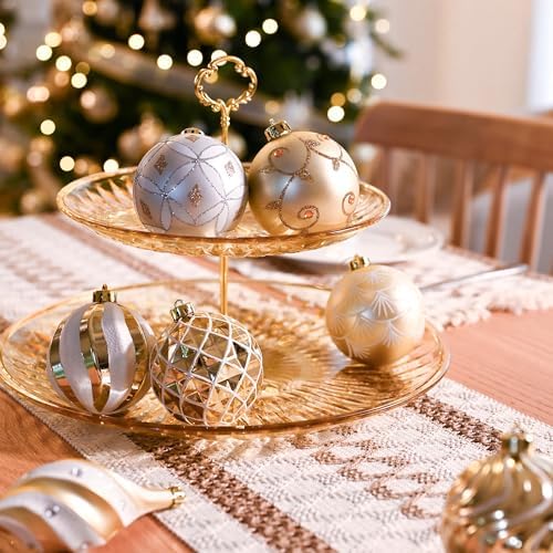 Valery Madelyn 40ct Christmas Tree Decorations Ball Ornaments Set Large