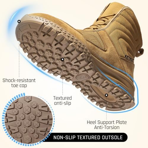 Winter Boots for Men, Fleece Lined Snow Hiking Boots, Wide Toe Box