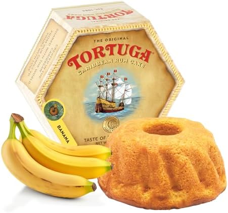 TORTUGA Caribbean Banana Rum Cake - 16 oz Rum Cake - The Perfect Premium Gourmet Gift for Gift Baskets, Parties, Holidays, and Birthdays - Great Cakes for Delivery