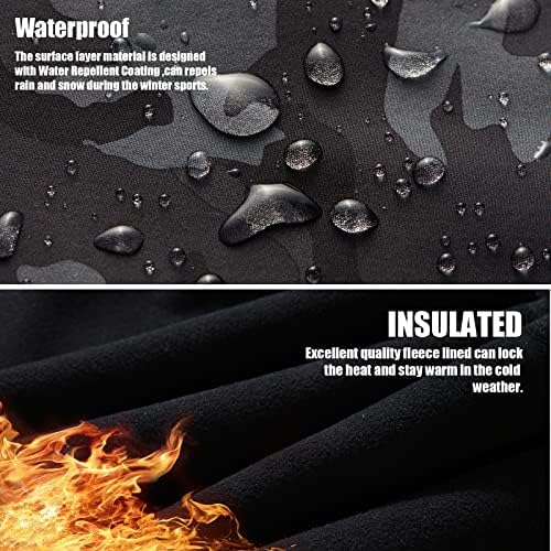 WULFUL Kids Waterproof Snow Ski Pants Boys Girls Outdoor Winter Fleece Hiking Insulated Snowboard Pants