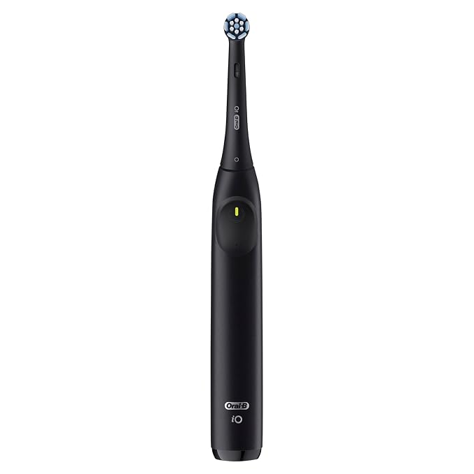 Oral-B Rechargeable Electric Toothbrush, iO2, 3 Cleaning Modes, Automatic Pressure Sensor to Protect Gums, Night Black