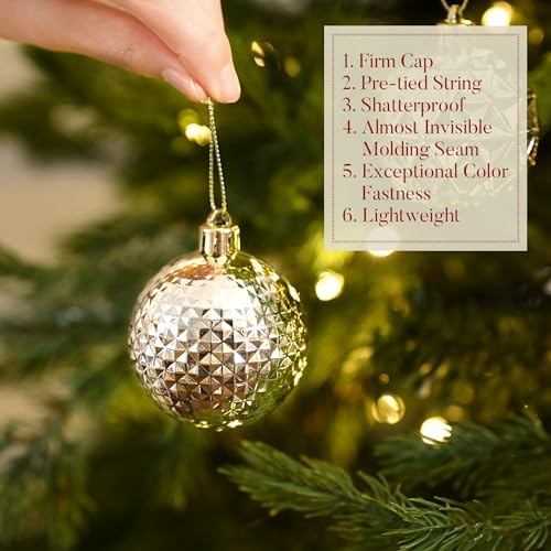 Valery Madelyn 50ct Christmas Tree Decorations Ball Ornaments 2.36 Inches
