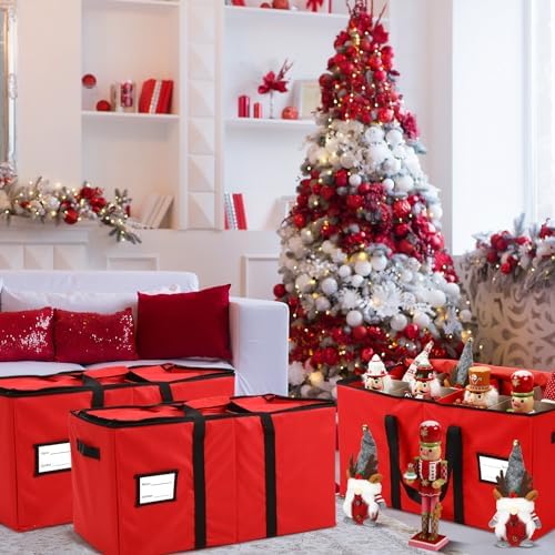 Soaoo 3 Pcs Christmas Nutcracker Storage Boxes