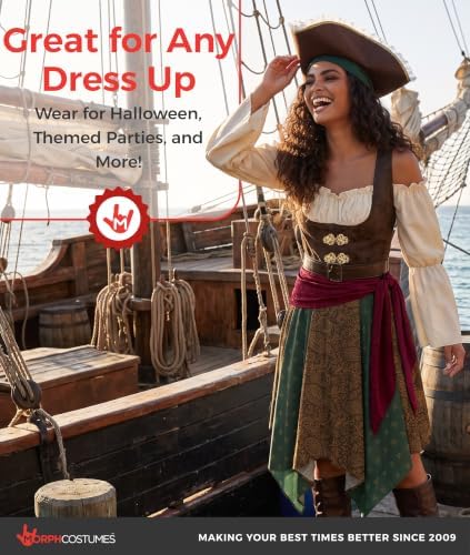 Morph Pirate Costume Women, Boho Pirate Dress, Women Halloween Costume