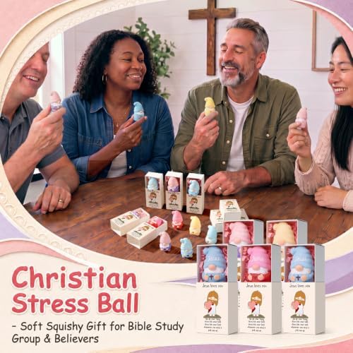 30 Sets Jesus Loves You Gifts Gnome Figurine with Boxes
