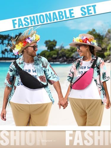 12 Pcs Adult Tacky Tourist Costume, Couples