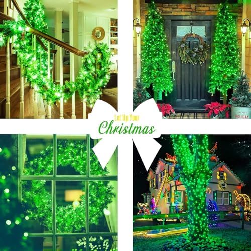 JMEXSUSS 150 LED Green Christmas Lights Indoor, Green Lights for Halloween