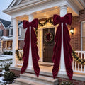 Riceshoot 2 Pcs Large Velvet Christmas Bow Christmas Tree Topper Bow Decor