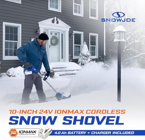 Snow Joe 24V-SS10 24-Volt 10-Inch 4-Ah Cordless Snow Shovel, Kit (w/4-Ah Battery + Quick Charger)