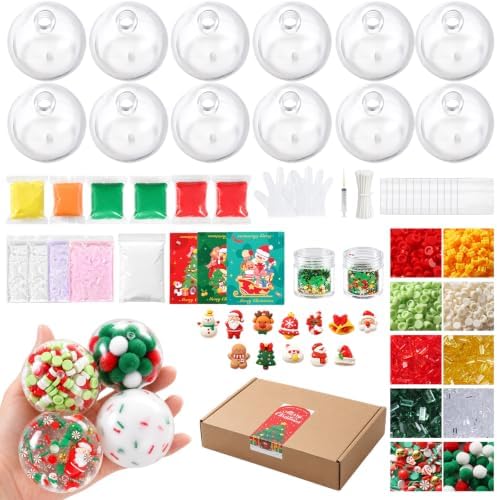 12 Set Christmas DIY Stress Ball Making Kit Chrismas Craft Gift