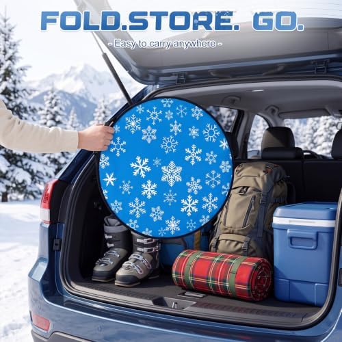 26" Foldable Snow Sleds with Handles for Adult