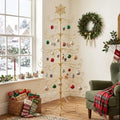 Karl home 6 ft Wrought Iron Snowflake-Top Ornament Display Tree, Yellow