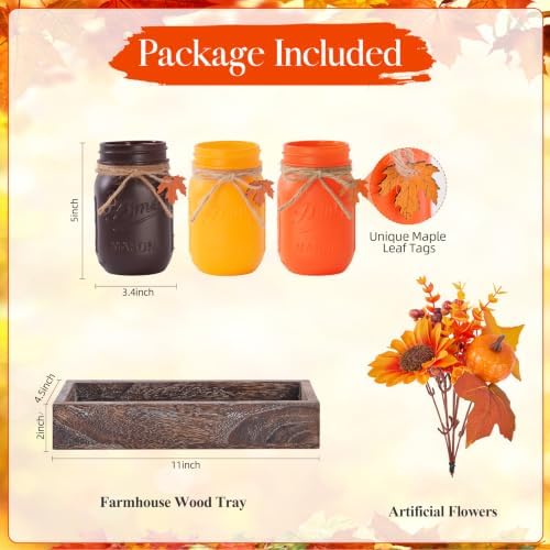 Fall Thanksgiving Table Decor, Farmhouse Centerpieces for Tables