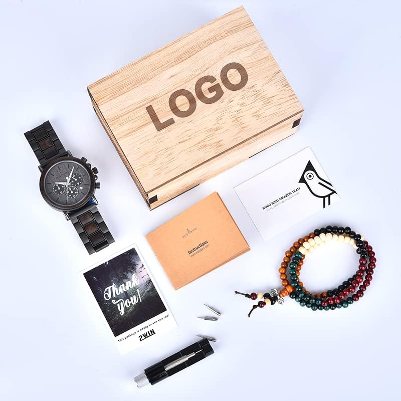 2win Engraved Wooden Watch for Boyfriend My MAN Fiancé Husband Customized Personalized Wood Watches for Men Birthday Anniversary Personalized Watch