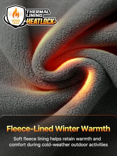 FREE SOLDIER Men's Fleece Lined Pants Softshell Snow Ski Pants