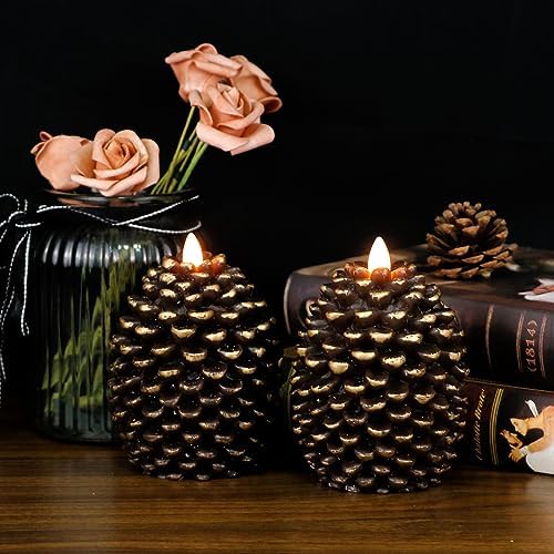 Wondise Flameless Candles with 6H Timer Battery Operated
