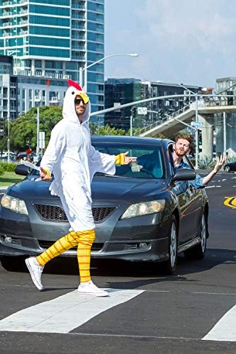 Tipsy Elves Adult Chicken Halloween Costume - Poultry Halloween Jumpsuit for Men