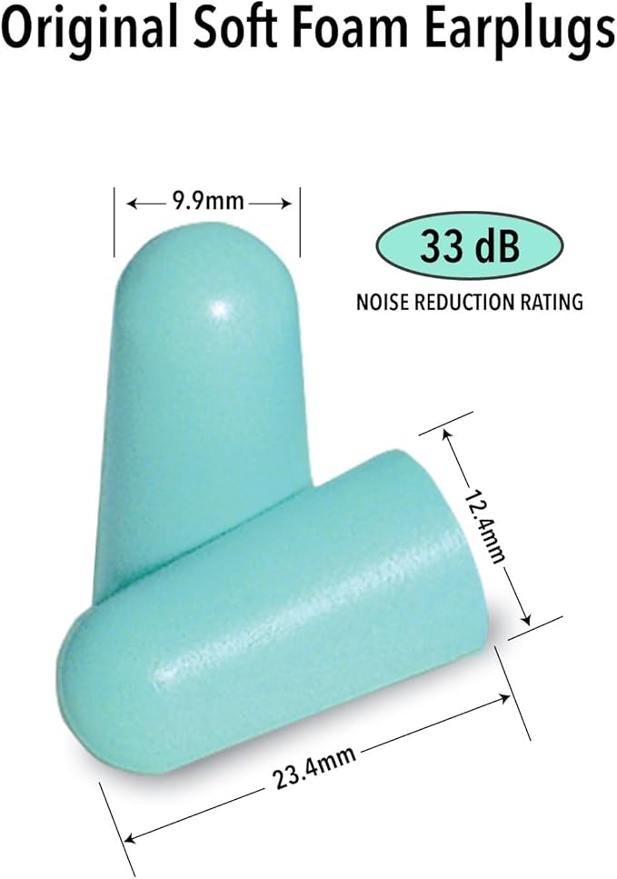 Mack's Original Soft Foam Earplugs -100 Pair - Individually Wrapped - 33dB Highest NRR, Comfortable Ear Plugs for Sleeping, Snoring, Work, Travel and Loud Events | Made in USA