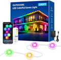 200ft Permanent RGB+IC Outdoor Lights for House IP67 Waterproof Smart Outdoor Eaves LED Lights with App/Remote Control for House Roof, Garden, Christmas Halloween Decorations, Party Decor