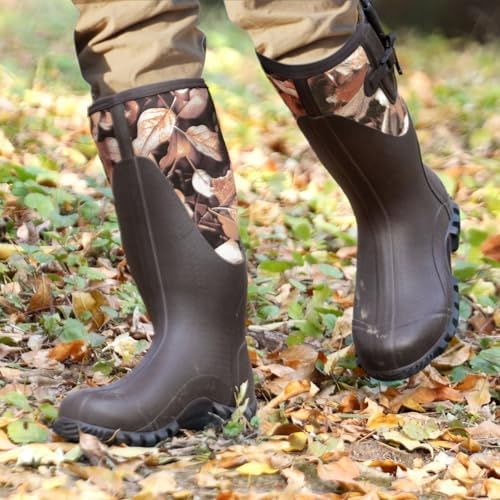 Men's Waterproof Rubber Mud Boots, 6mm Neoprene