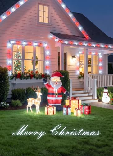 Brightown Christmas Lights Outdoor, 102FT 150LED C9 String Light with Clips