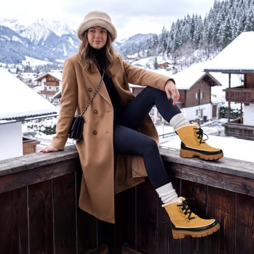 DREAM PAIRS Women’s Lace Up Ankle Snow Boots