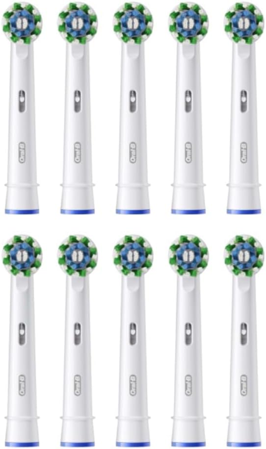 Oral-B Pro Cross Action Toothbrush Heads for Electric Toothbrush, Pack of 10, Suitable for a Post Box
