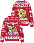 34HD Ugly Xmas Sweater–Funny Knit Christmas Sweater for Women & Men 2025, Long Sleeve Crewneck Holiday Pullover, Unisex Gift