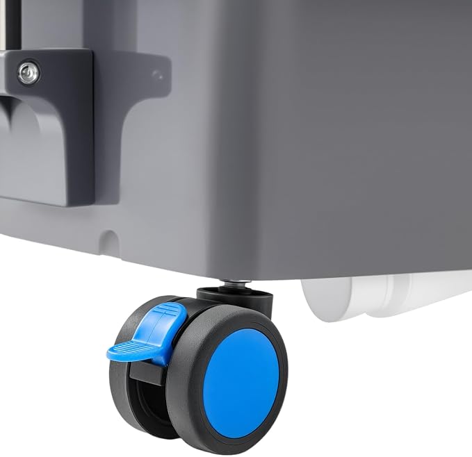 Floor Mop Sink, Freestanding Utility Mop Sink with Wheels & Retractable Handrail, Rolling Mop Bucket for Commercial and Residential Use