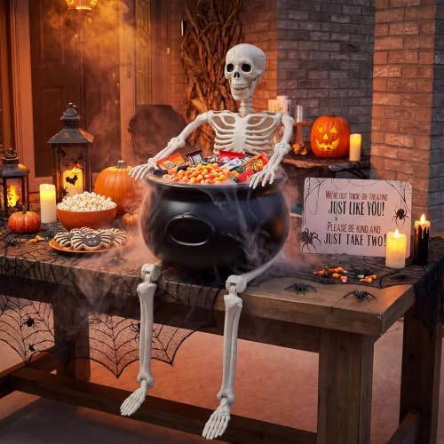 3 Pcs Halloween Skeleton Candy Bowl Holder for Outdoor Porch