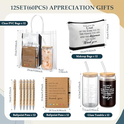 60 Pcs Employee Appreciation Gifts Bulk, Thank You Gifts