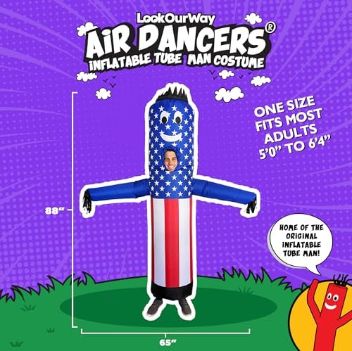 LookOurWay Inflatable Tube Man Costume - Wacky Wavy Arm Guy Funny Inflatable Halloween Costume