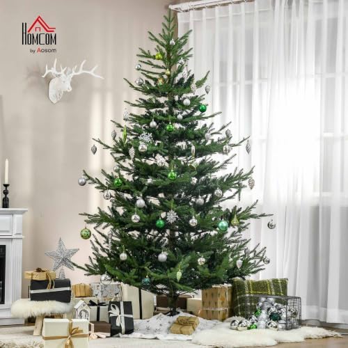 HOMCOM 7.5 Foot Artificial Christmas Tree, Nordic Pine, Green