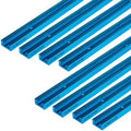 POWERTEC 71119-P4 36 Inch Double-Cut Profile Universal T-Track with Predrilled Mounting Holes, 8 Pack, Aluminum T Track for Woodworking Jigs and Fixtures, Drill Press Table, Router Table, Workbench