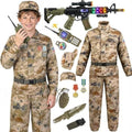 Metemot Army Costume for Boys, Kids Soldier Military Halloween Costume 3‑13