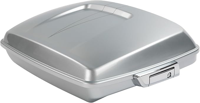 5.5" Razor Motorcycle Trunk W/Latch Key Fit For Harley 2014-2025 Touring CVO Road King Street Glide Electra Glide Ultra Limited Pack Brilliant Silver Pearl