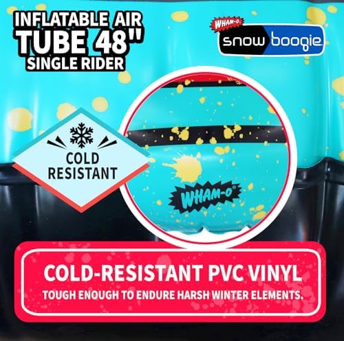 Wham-O Snowboogie Air Tube 48" | Single or Double Rider Snow Sleds | Inflatable Sled with Soft Handles | Slick Bottom | Snow Sledding for Adults & Children | Holidays & Winter (48, Snow)